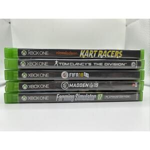 Lot of 5 Microsoft Xbox One Games Preowned Untested (no Manuals)